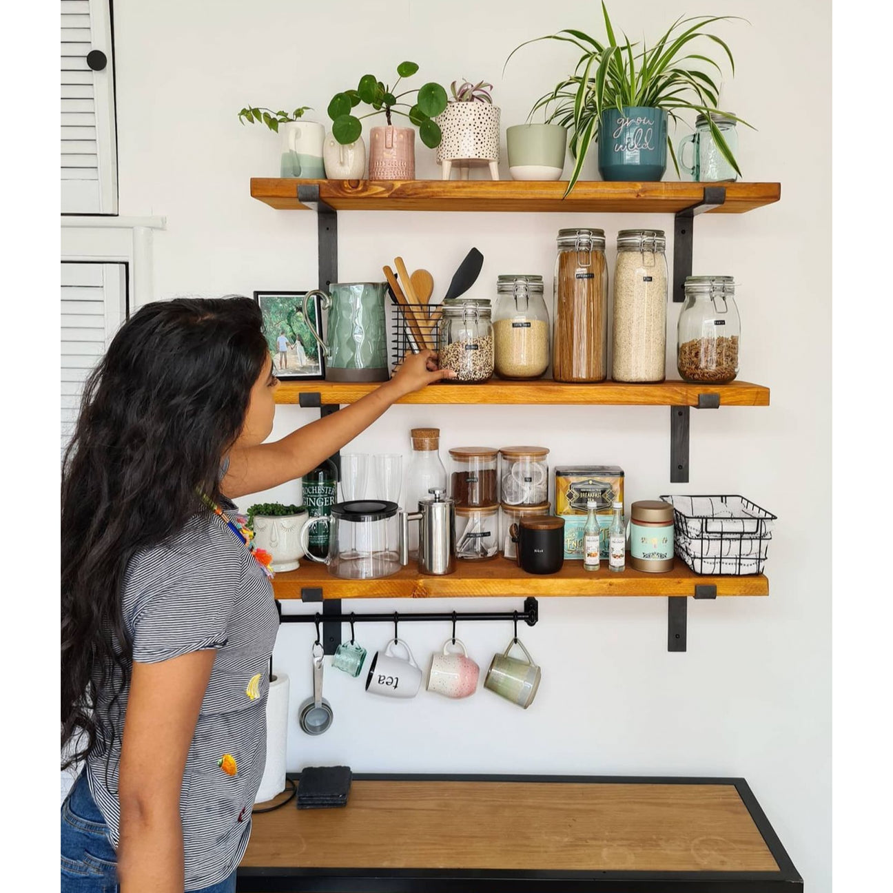 Rustic Kitchen Shelf