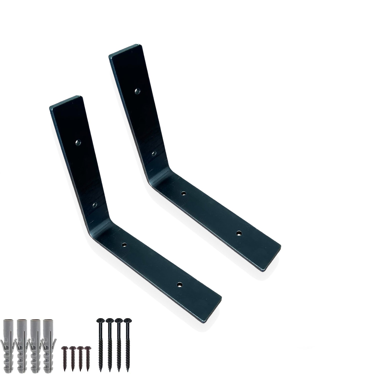 Staffe per mensole per impieghi gravosi Scaffalature per scaffalature rustiche in ferro industriale/acciaio (coppia)