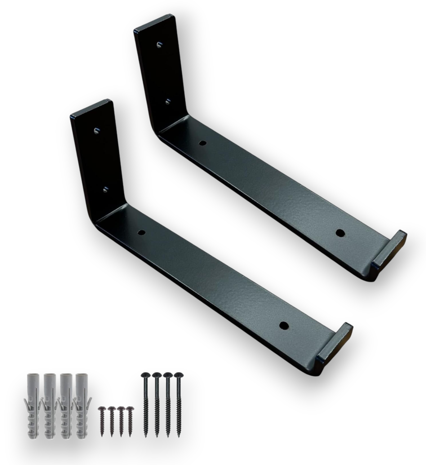 Staffe per mensole per impieghi gravosi Scaffalature per scaffalature rustiche in ferro industriale/acciaio (coppia)