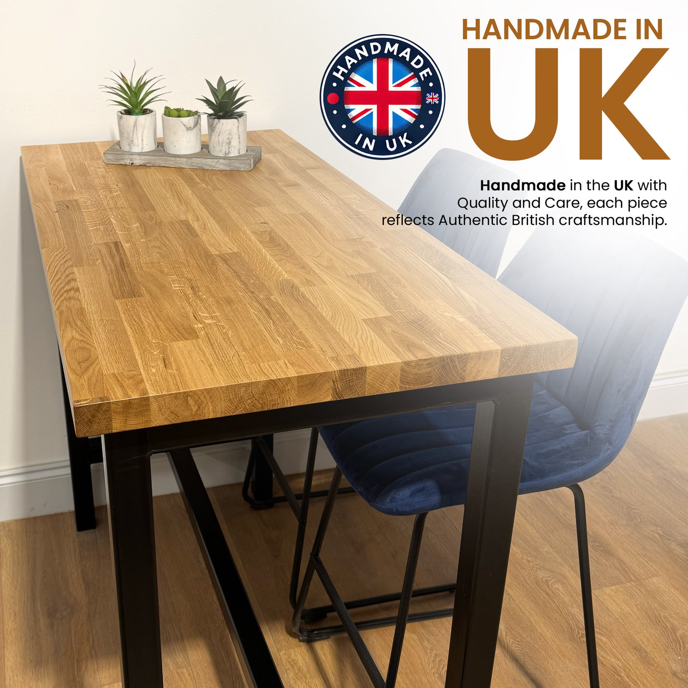 Oak Breakfast Table | Tall Oak Bar Poseur | BS13