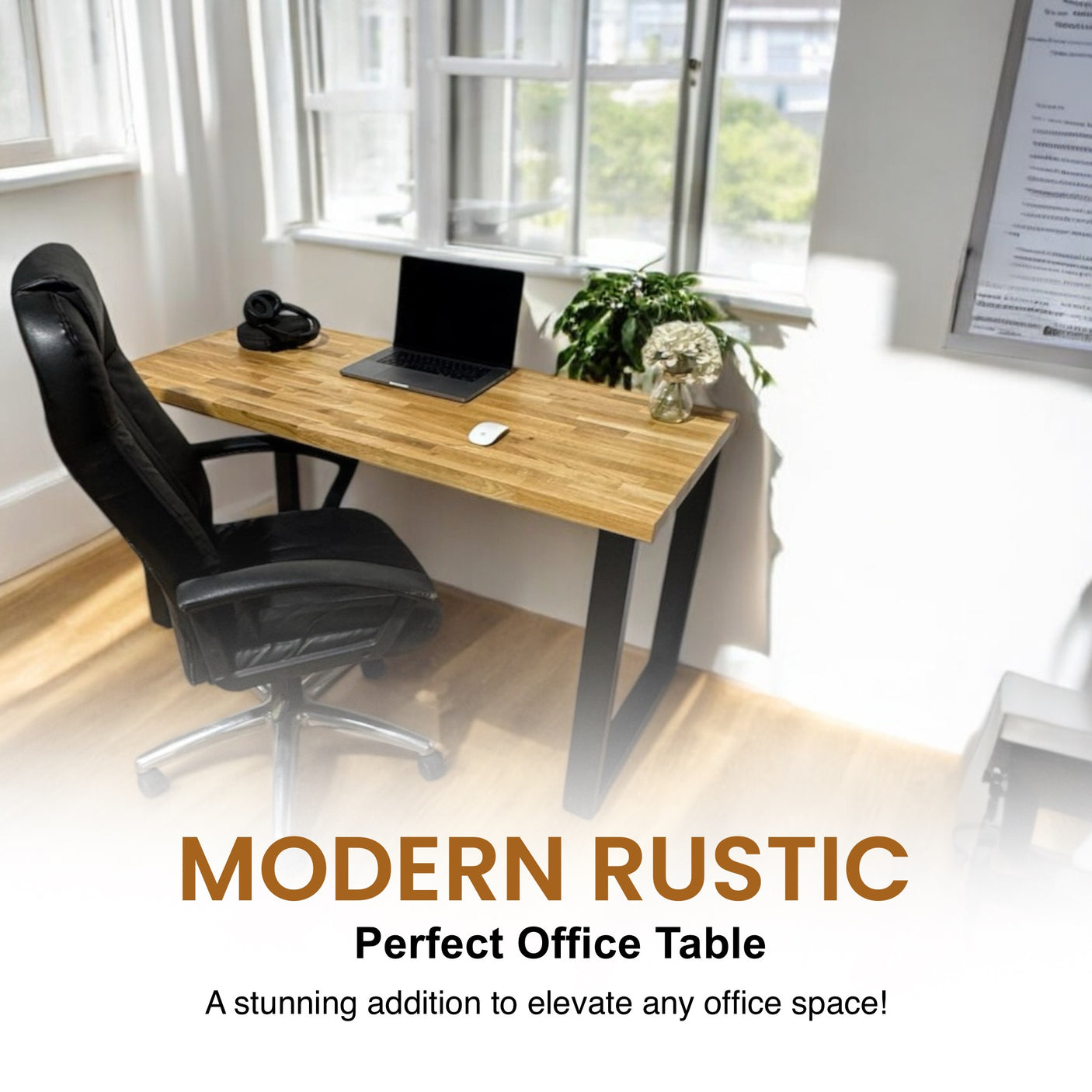 De comedor de barra de estilo industrial | Mesa Poseur Desayuno Alto | Hecho de madera maciza y acero BS12