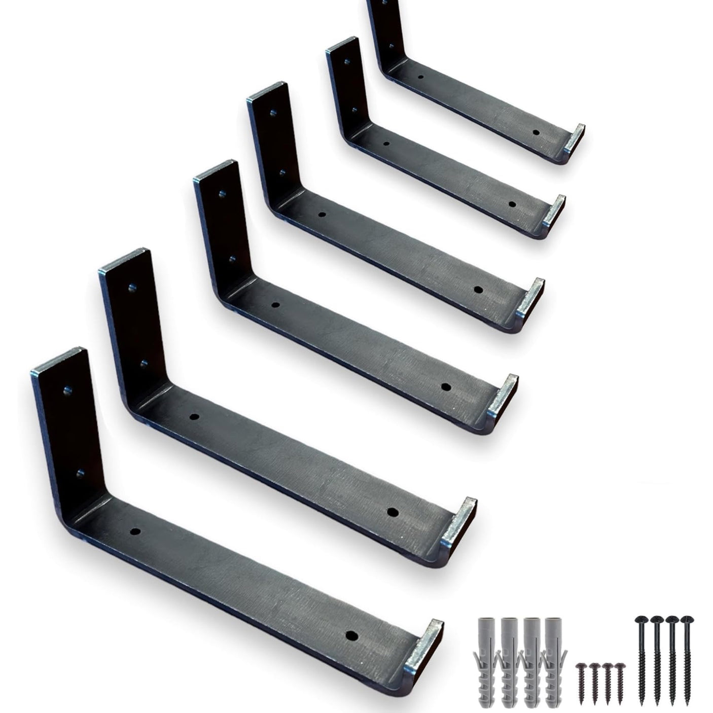 Staffe per mensole per impieghi gravosi Scaffalature per scaffalature rustiche in ferro industriale/acciaio (coppia)