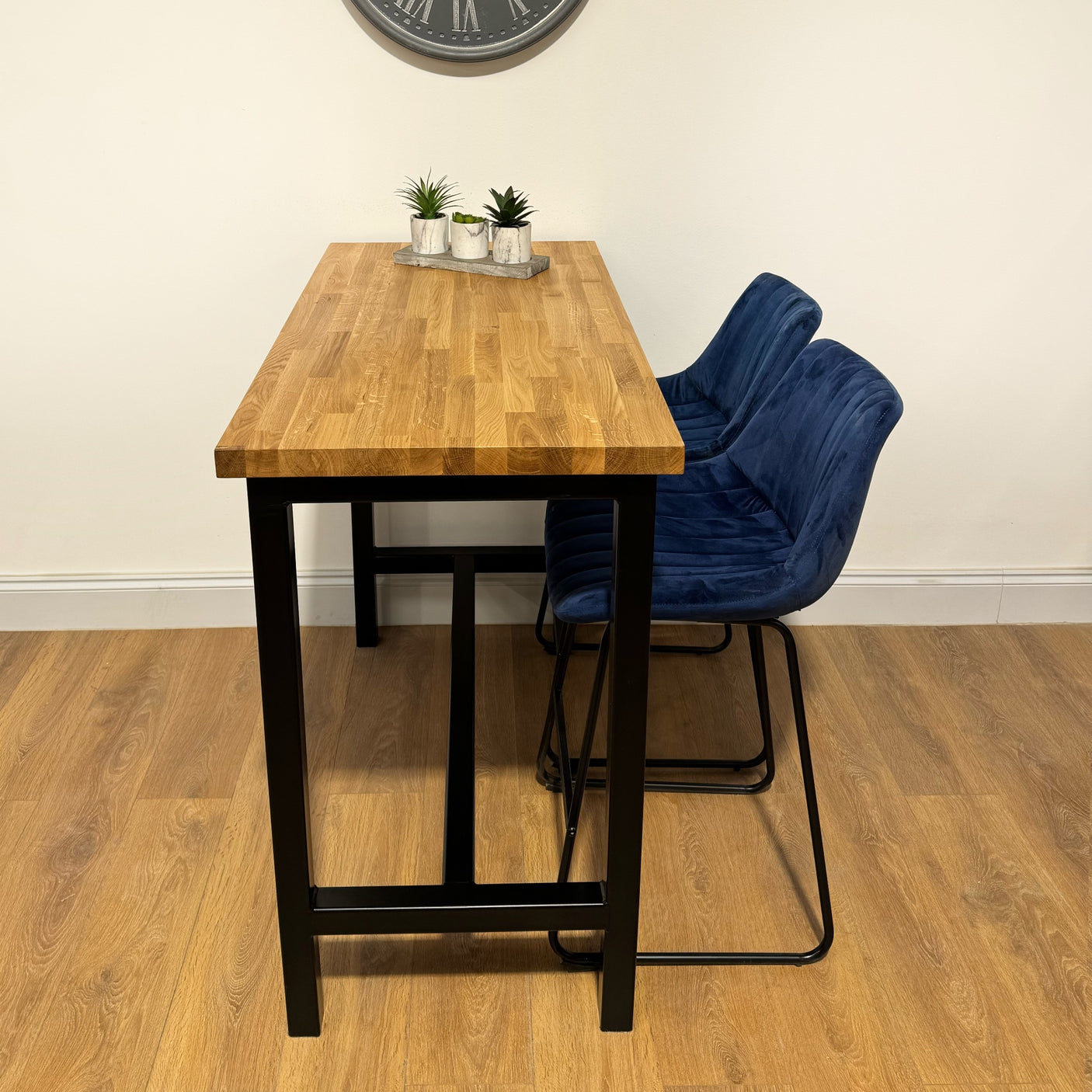 Oak Breakfast Table | Tall Oak Bar Poseur | BS13