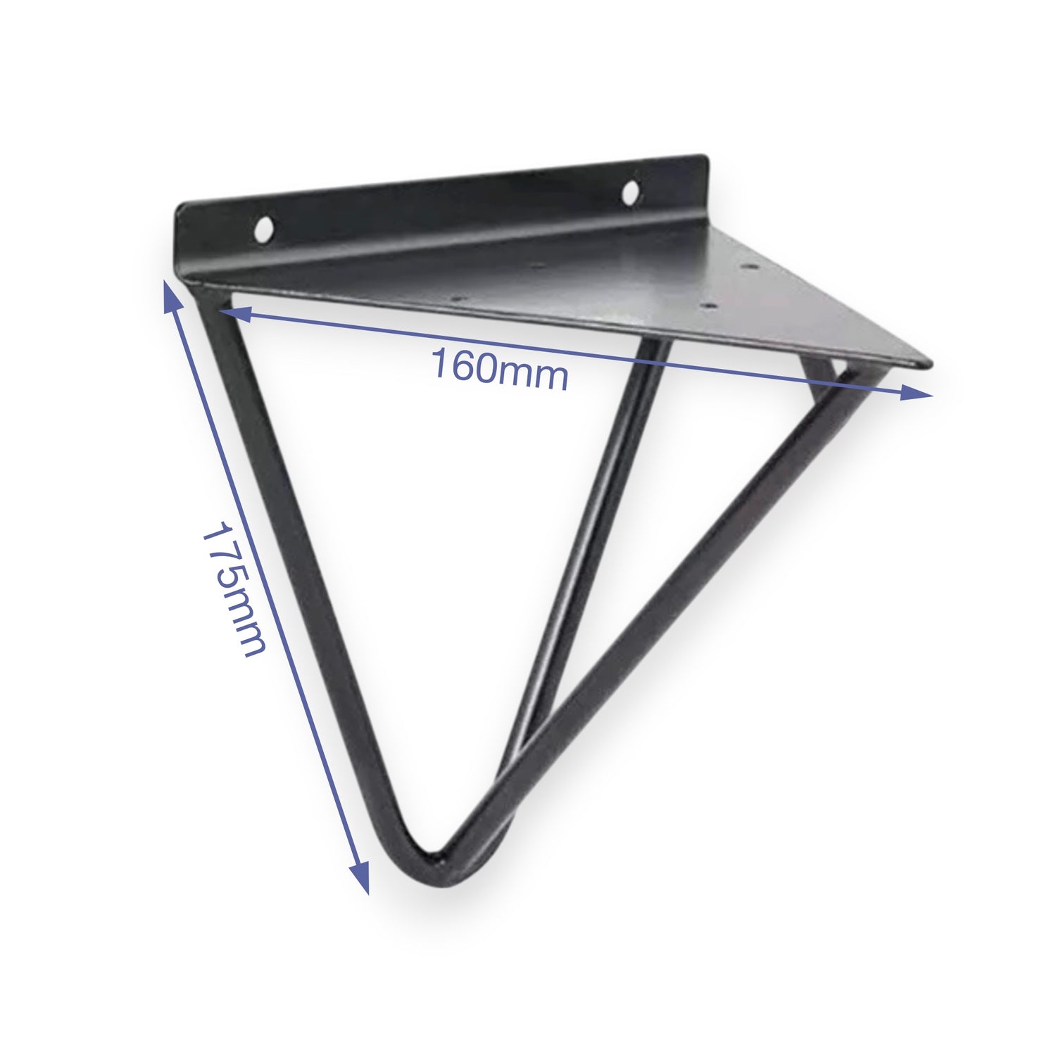 Paire de supports d'étagères pour tuyaux Support industriel pour étagères flottantes Étagère murale pour tuyaux de plomberie (15 X 8 cm)
