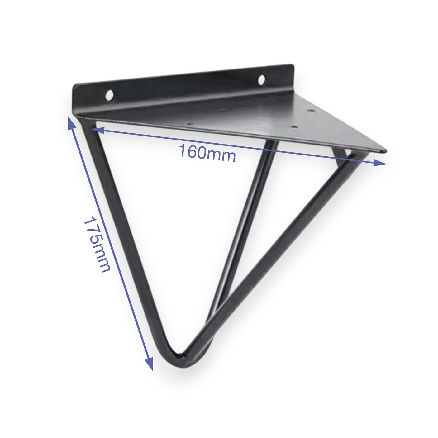 Paire de supports d'étagères pour tuyaux Support industriel pour étagères flottantes Étagère murale pour tuyaux de plomberie (15 X 8 cm)