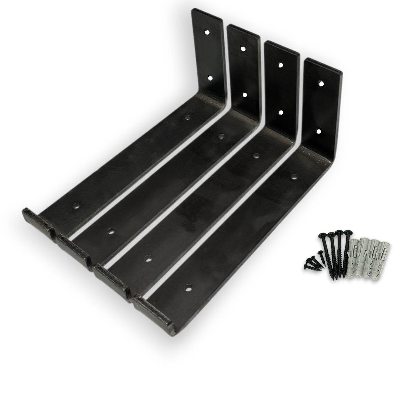 Staffe per mensole per impieghi gravosi Scaffalature per scaffalature rustiche in ferro industriale/acciaio (coppia)
