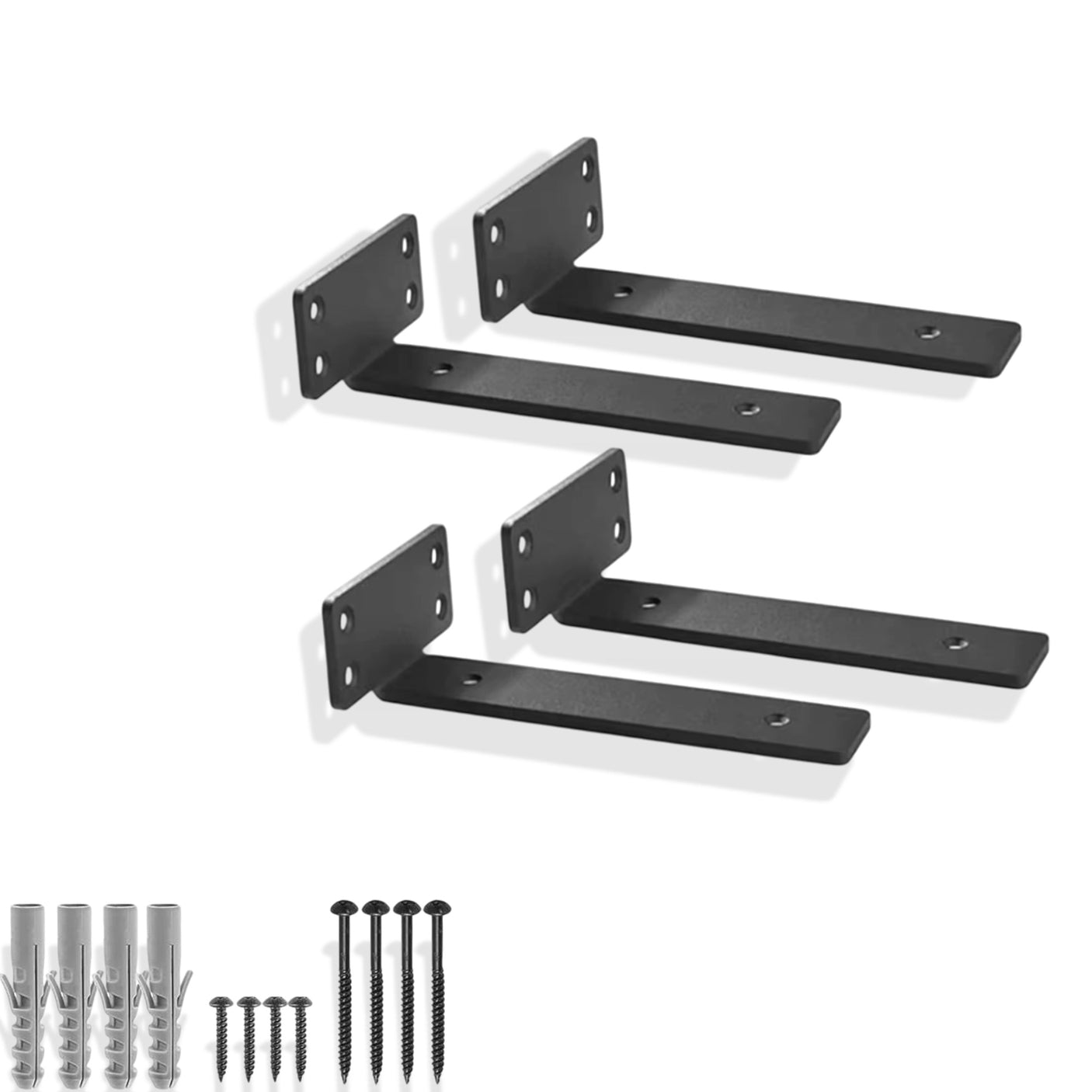 Staffe per mensole per impieghi gravosi Scaffalature per scaffalature rustiche in ferro industriale/acciaio (coppia)