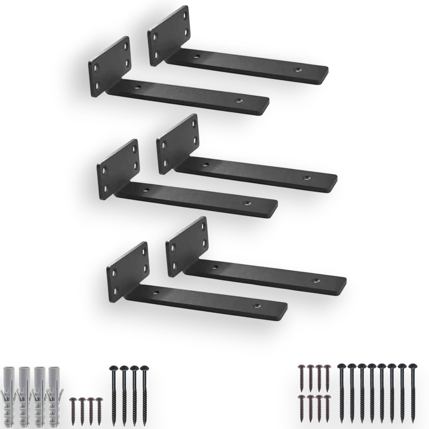 Staffe per mensole per impieghi gravosi Scaffalature per scaffalature rustiche in ferro industriale/acciaio (coppia)