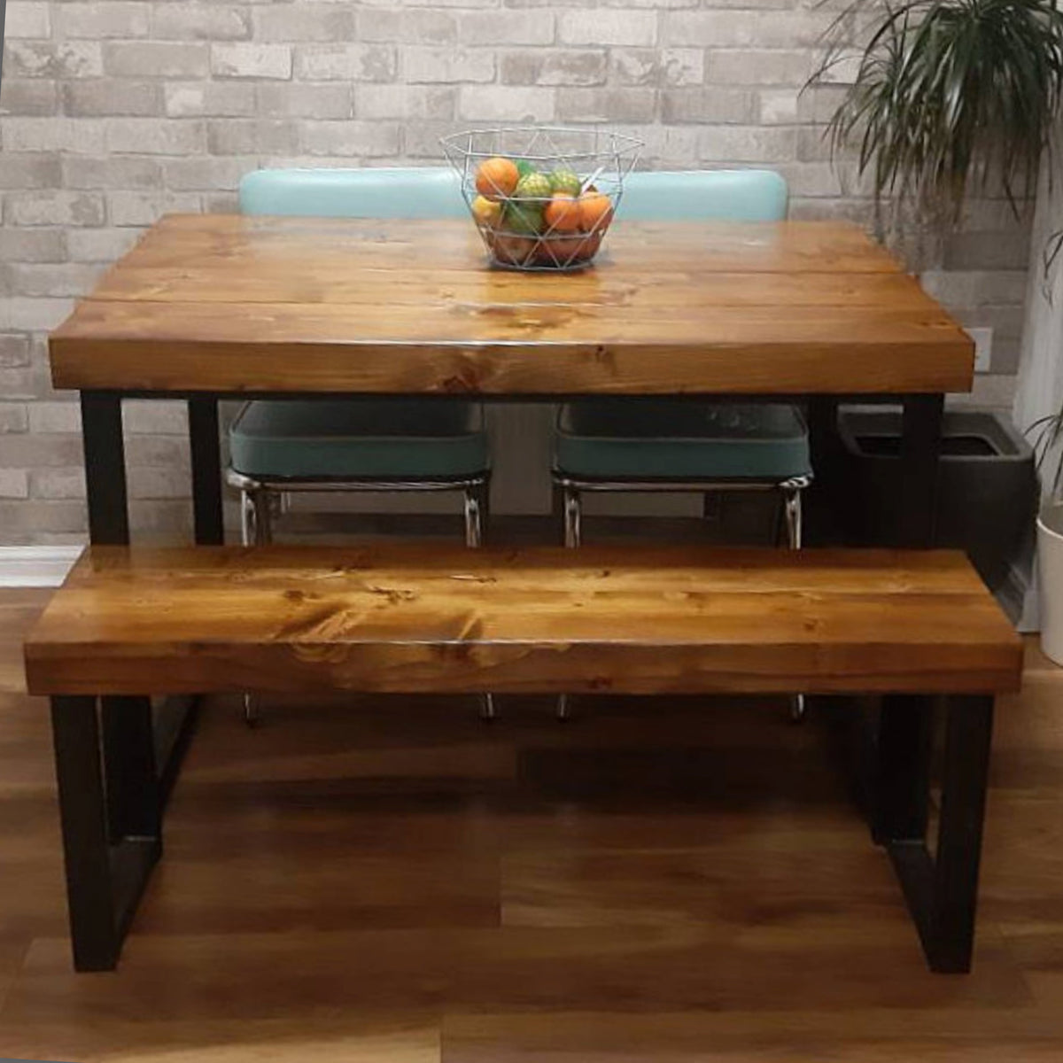 Dark wood deals rustic dining table