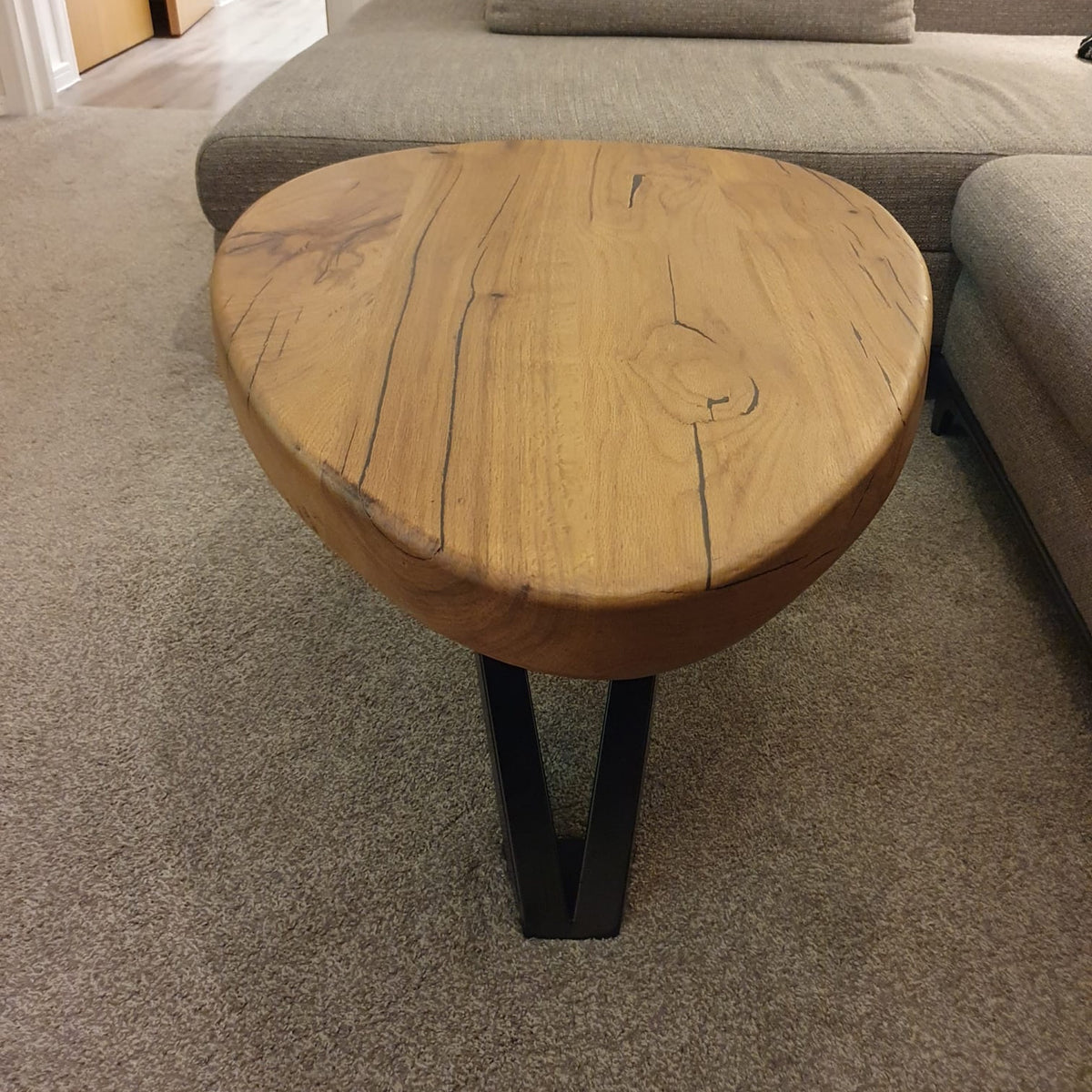 Timber and deals black coffee table