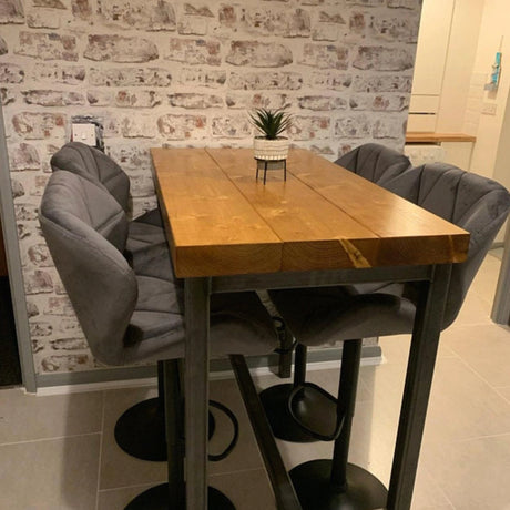 rustic breakfast bar