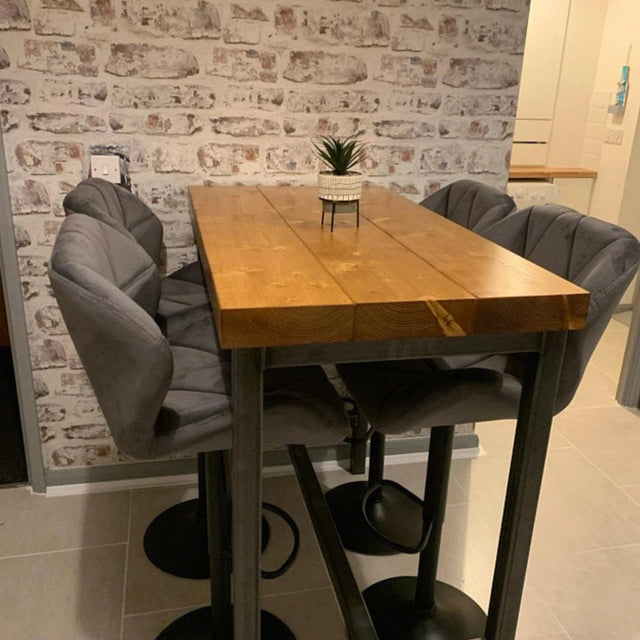 rustic breakfast bar