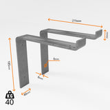 Staffe per mensole per impieghi gravosi Scaffalature per scaffalature rustiche in ferro industriale/acciaio (coppia)