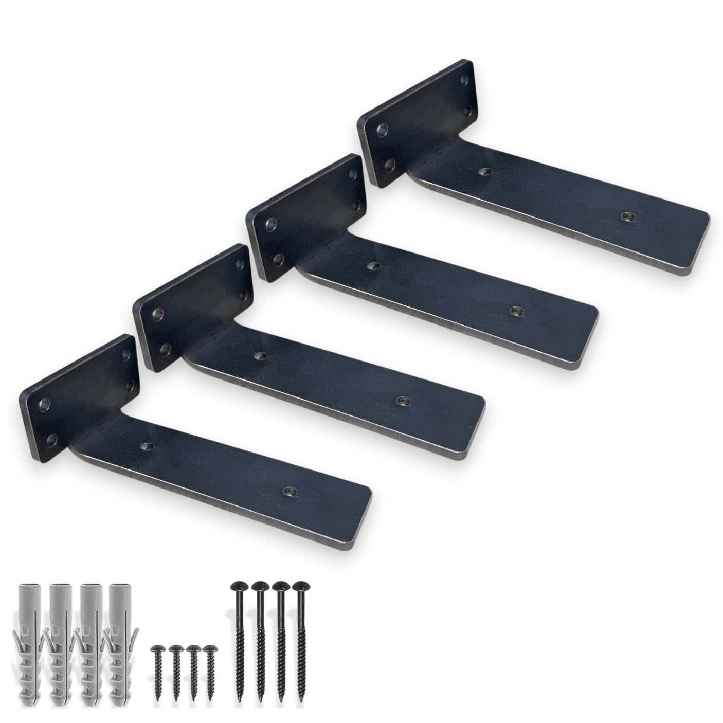 Scaffold Board Brackets, Rustic Wall Bracket Heavy Duty T-Brackets (150mm, 200mm)