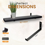 Rustic Shelf | Wall-Mounted Wooden Board With UP Brackets, 15cm Depth