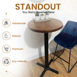 Rustic Bistro Table | Round High Tall Poseur Seater for Bar Breakfast | BS01R