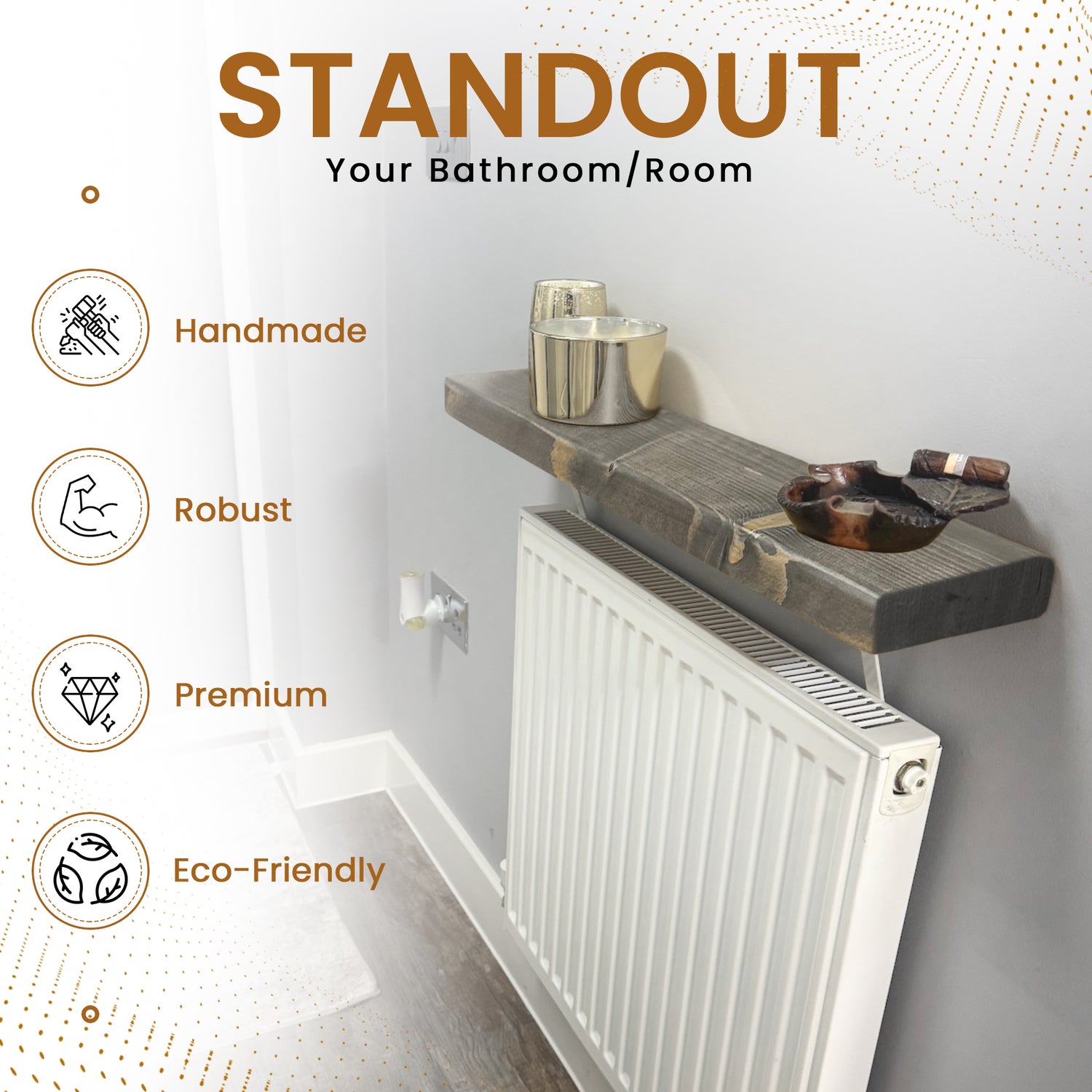 No Drill Radiator Shelf Brackets