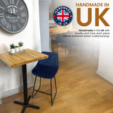 OAK Bistro Table | Square High Tall Poseur Seater for Bar Breakfast | BS04