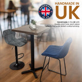 Rustic Bistro Table | Square High Tall Poseur Seater for Bar Breakfast | BS01