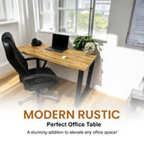 OAK Office Desk | Rustic Square Legs OT02