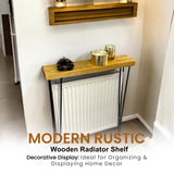 Radiator Shelf | Rustic Slim Narrow Shelf for Hallway | Console With Hairpin Legs