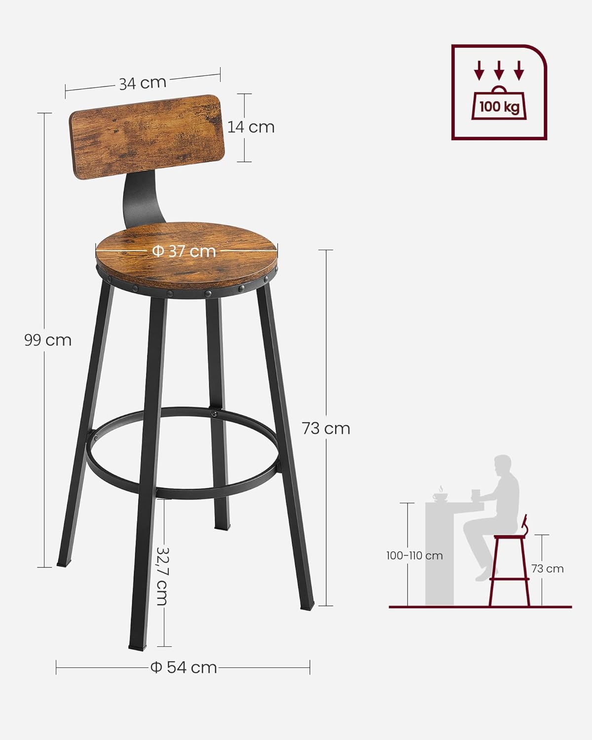 Rustic Bar Stool 