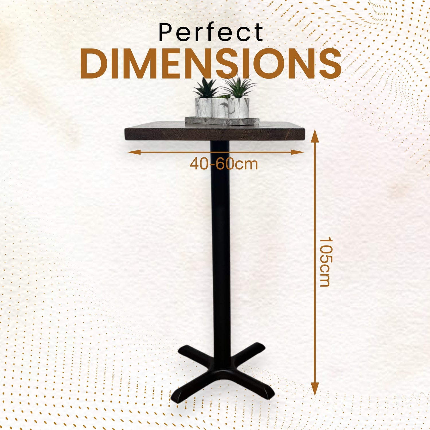 Mesa de bar alta de 4 plazas Desayuno Estilo rústico industrial Cocina hecha a mano Café Poseur BS03