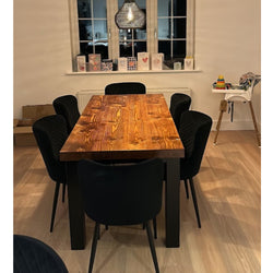 Industrial Dining Table Grantham Thick Dining Table V-FRAME LEGS