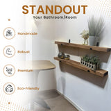Rustic Shelf | Wall-Mounted Wooden Board With UP Brackets, 15cm Depth