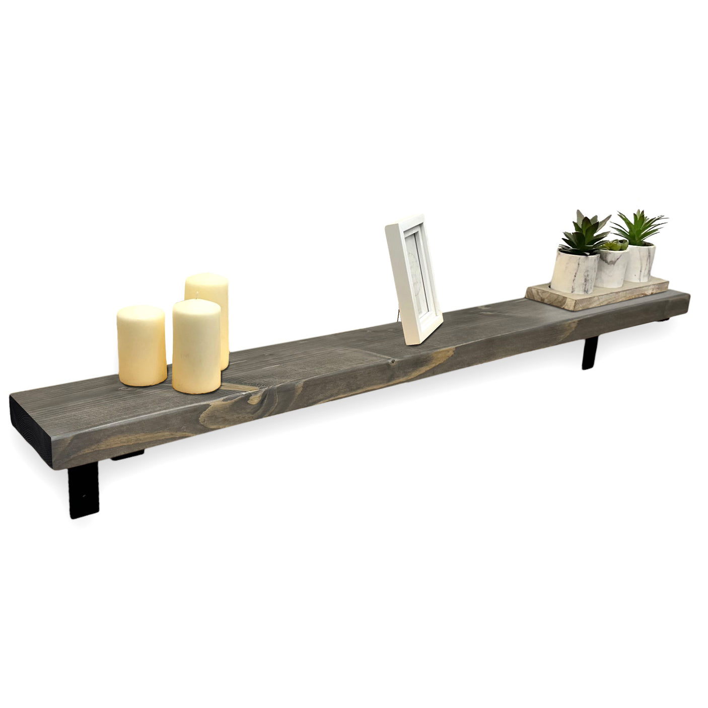 Radiator Shelf | Rustic Slim Narrow Shelf for Hallway | Console With Brackets