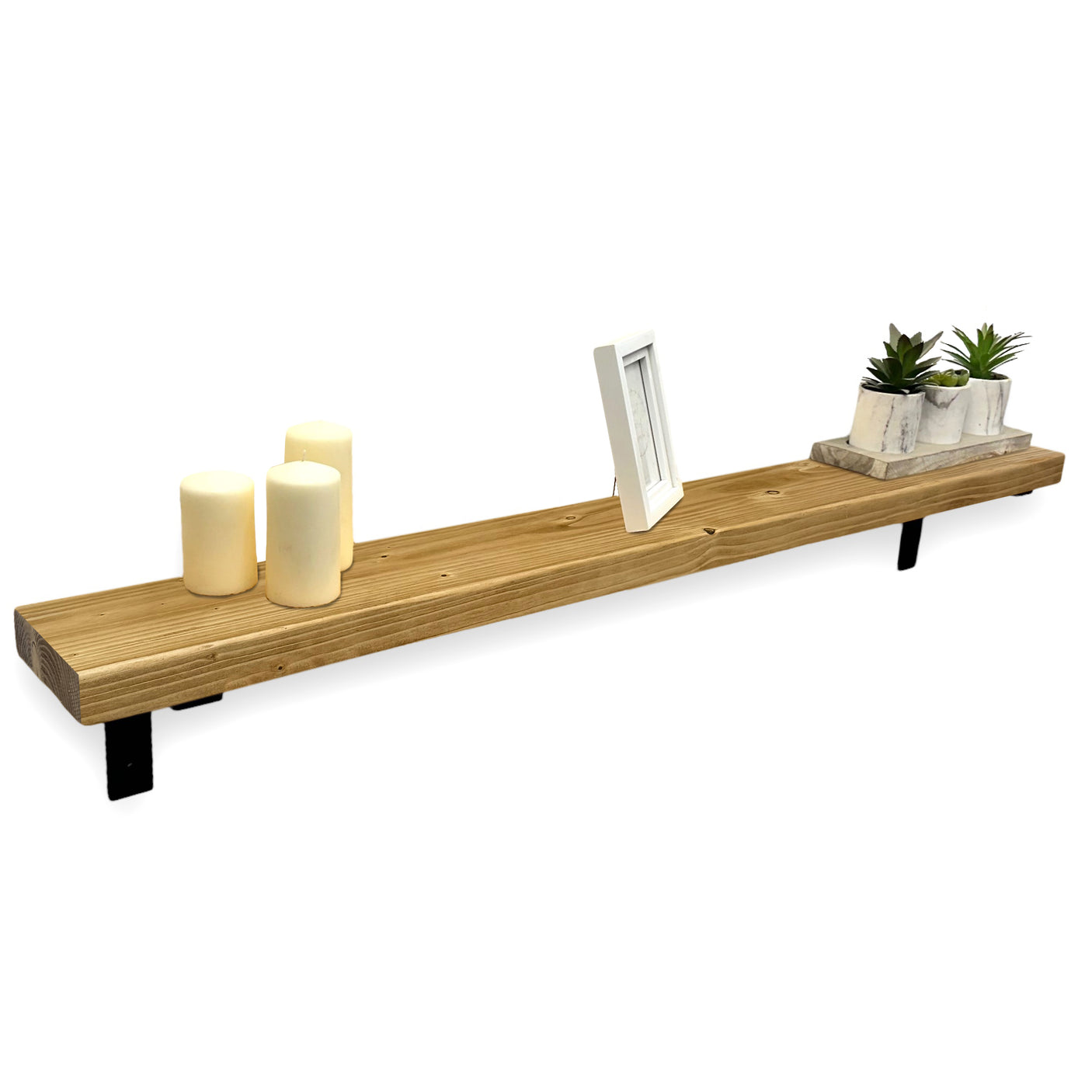 Radiator Shelf | Rustic Slim Narrow Shelf for Hallway | Console With Brackets