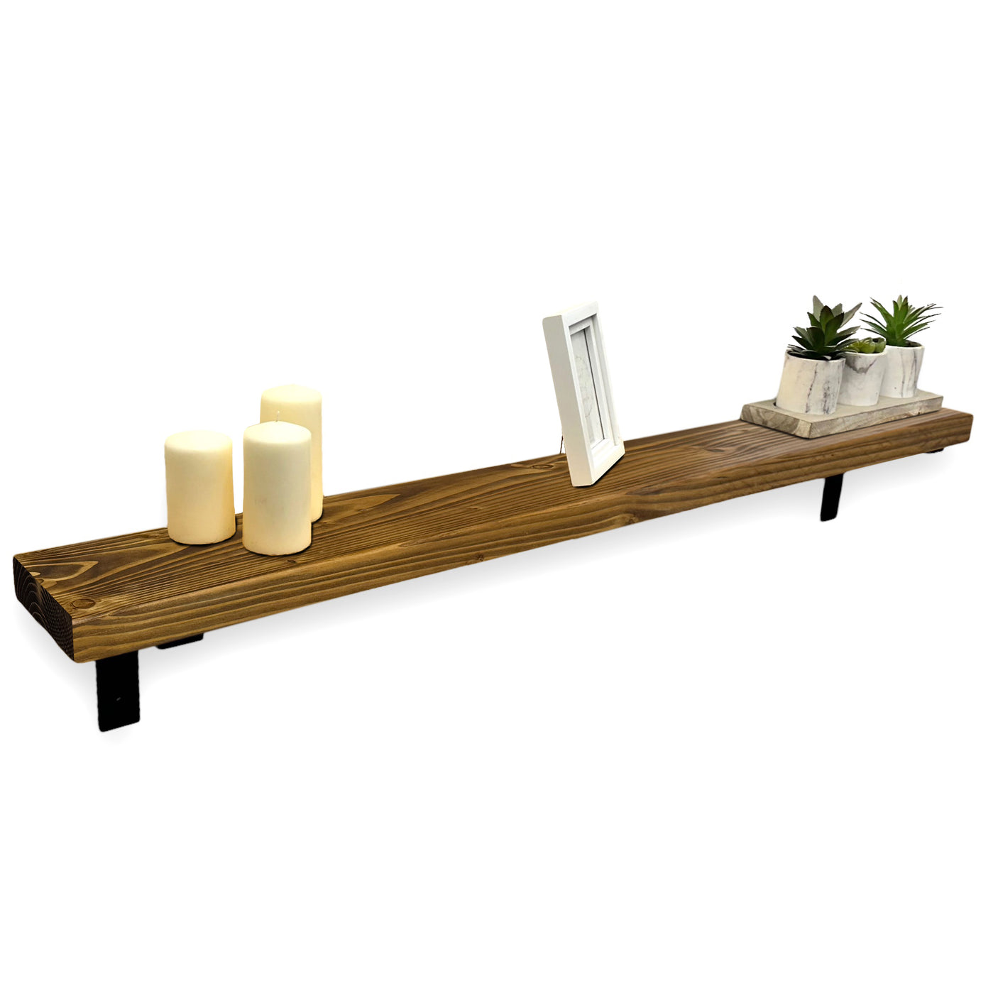 Radiator Shelf | Rustic Slim Narrow Shelf for Hallway | Console With Brackets