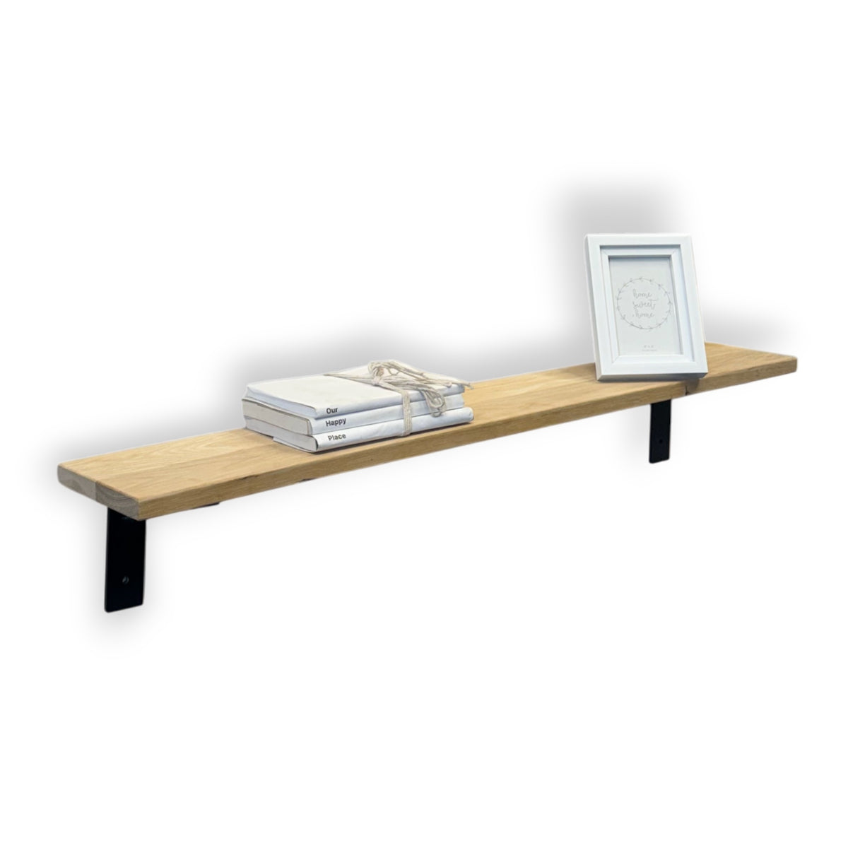 Oak Radiator Shelf | Solid Oak Slim Wall Shelf for Hallway & Fireplace ...