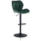 velvet bar stool green