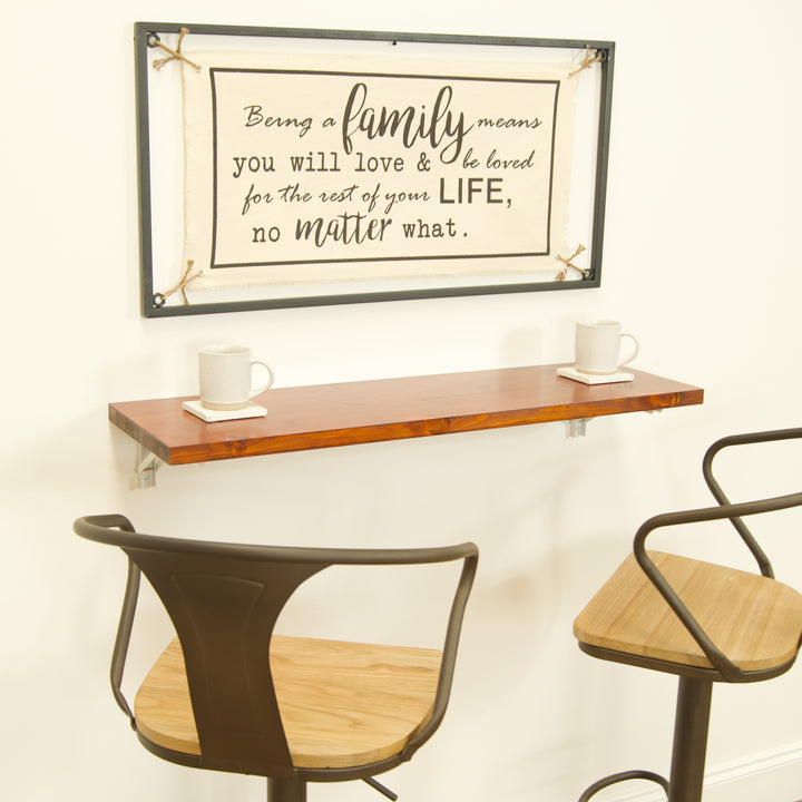 Rustic Folding Breakfast Bar / Wall Mounted Kitchen Shelf / Wall Shelf / Coffee Table Shelf BT03