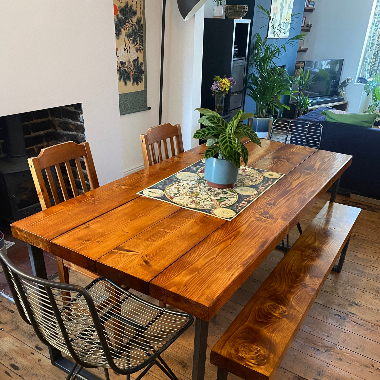 rustic dining table