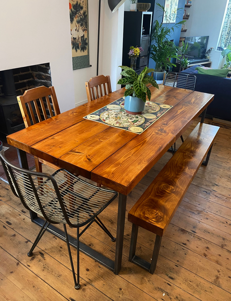 rustic dining table