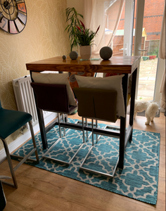 Reclaimed Bar Dining Table 3 Planks High Pub Breakfast Table