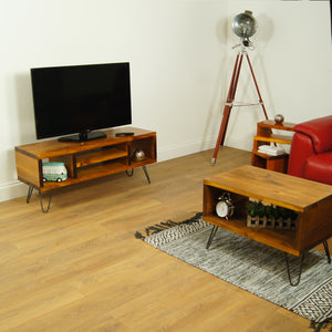Soporte de TV/Mueble de TV/Muebles rústicos hechos a mano/Madera