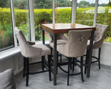 Square Chunky Table Industrial Chic for Bar Kitchen Dining High Pouse BS24